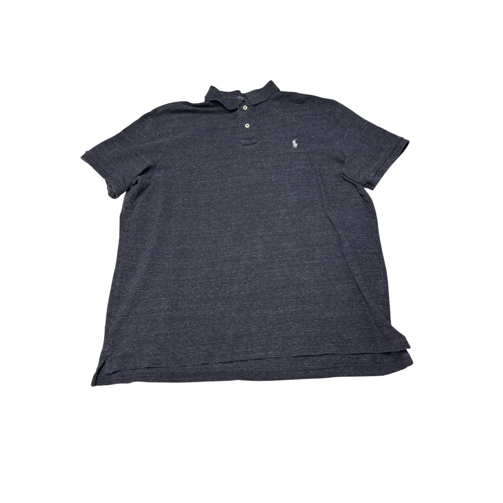 Polo Ralph Lauren Classic Fit Gray Heather Cotton Polo Shirt Mens XL